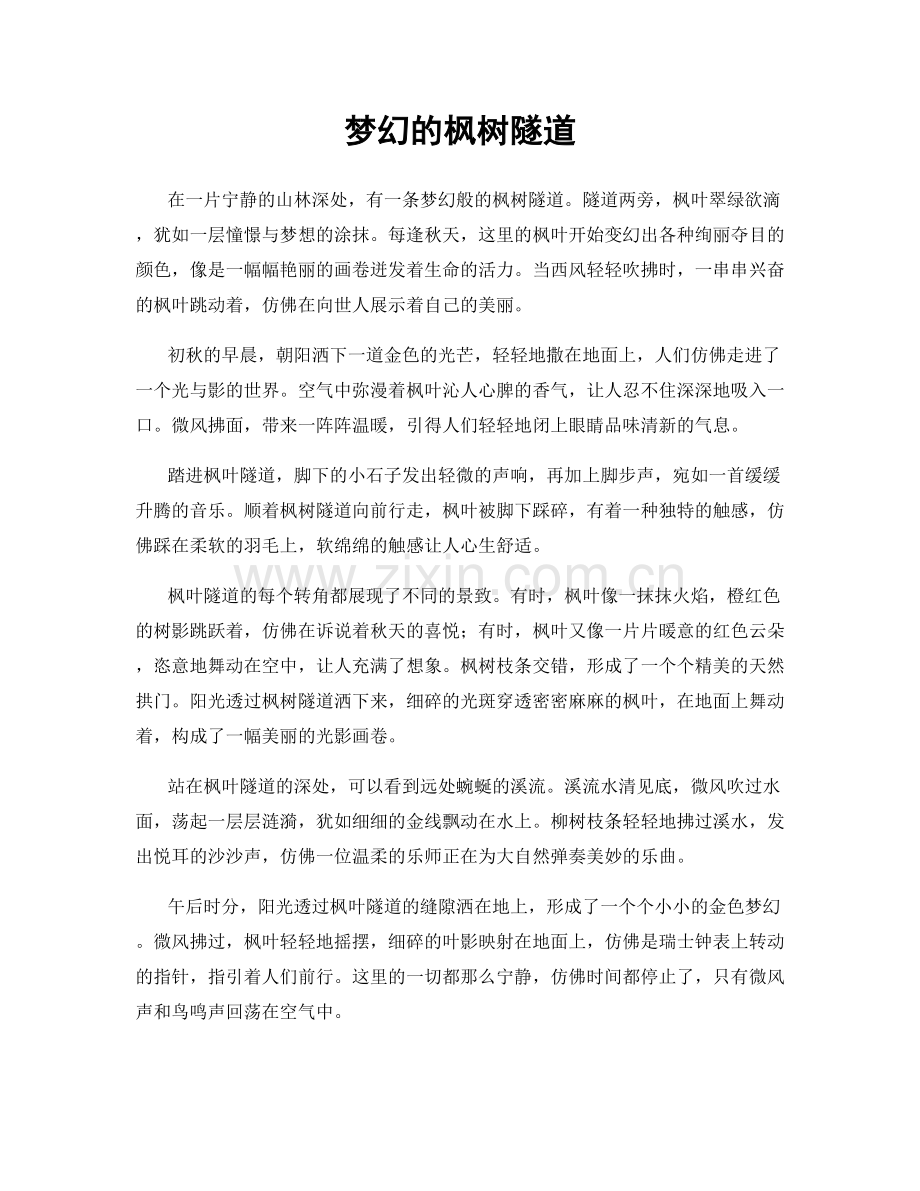 梦幻的枫树隧道.docx_第1页