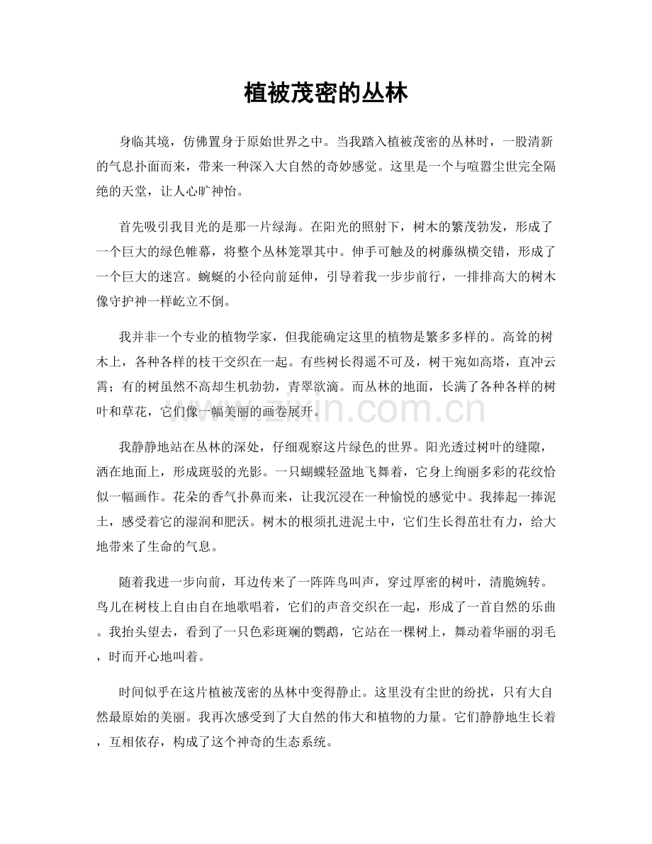植被茂密的丛林.docx_第1页