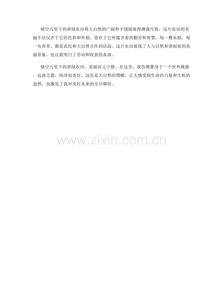 晴空万里下的碧绿农田.docx_第2页