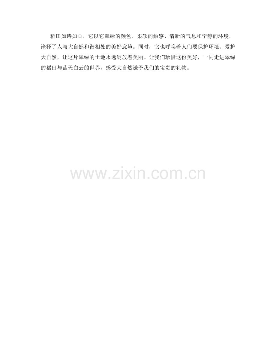 翠绿的稻田与蓝天白云.docx_第2页