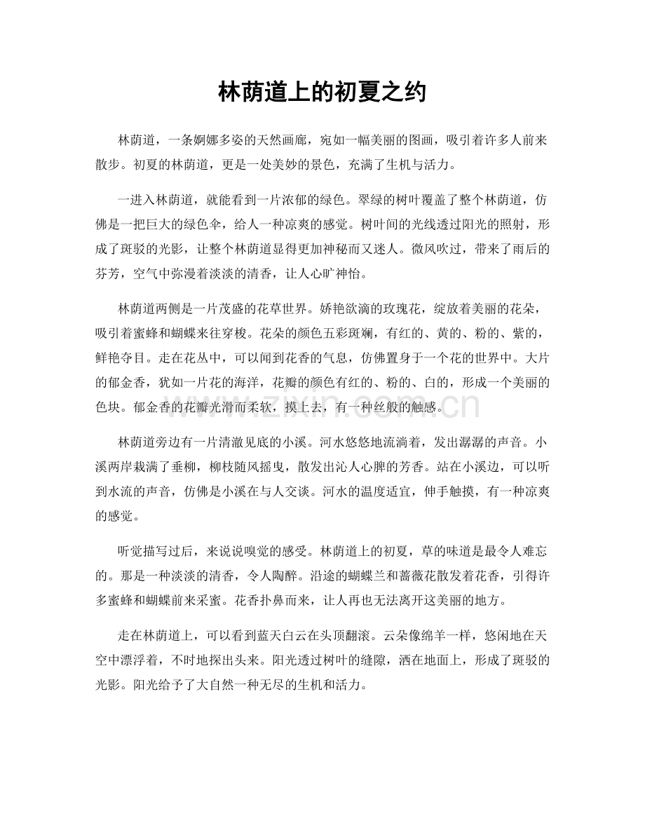 林荫道上的初夏之约.docx_第1页