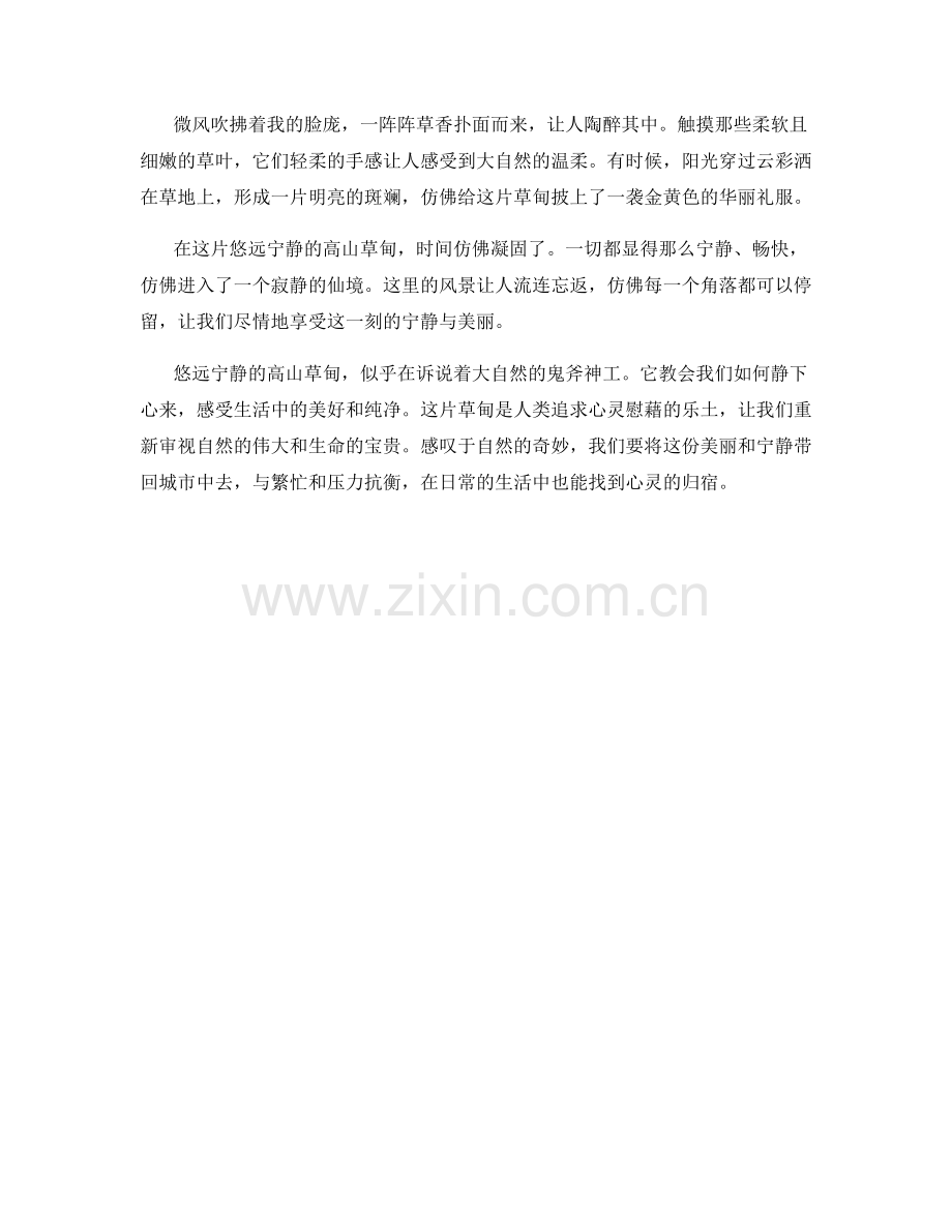 悠远宁静的高山草甸.docx_第2页