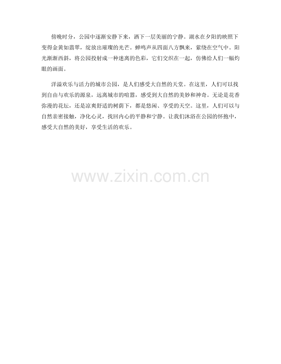 洋溢欢乐与活力的城市公园.docx_第2页