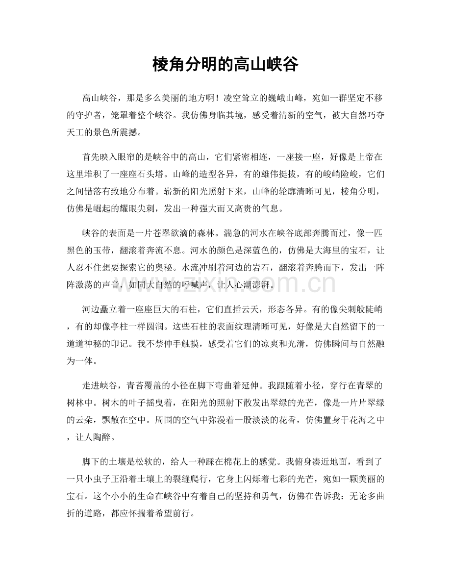 棱角分明的高山峡谷.docx_第1页