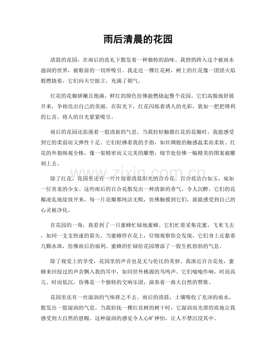 雨后清晨的花园.docx_第1页