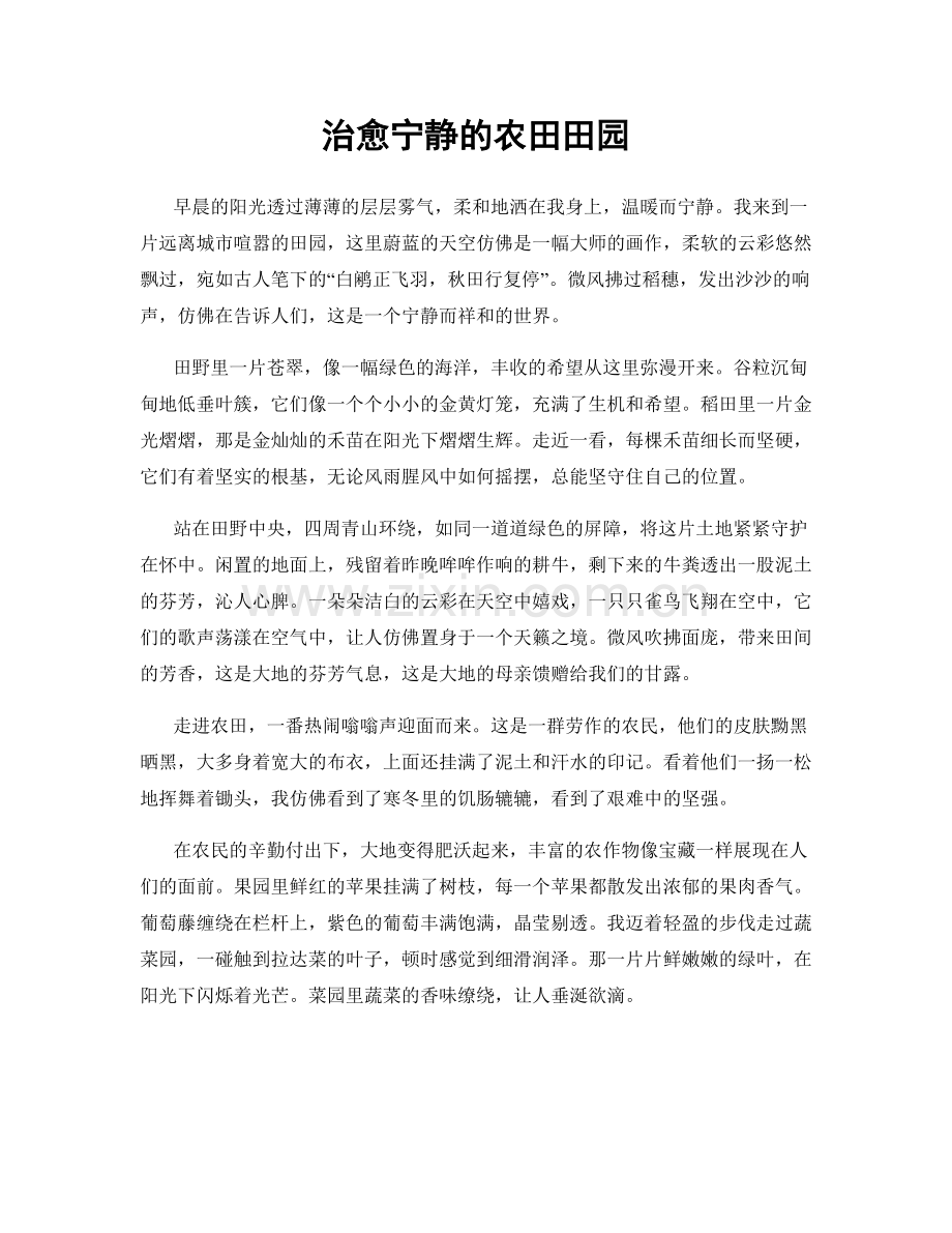 治愈宁静的农田田园.docx_第1页
