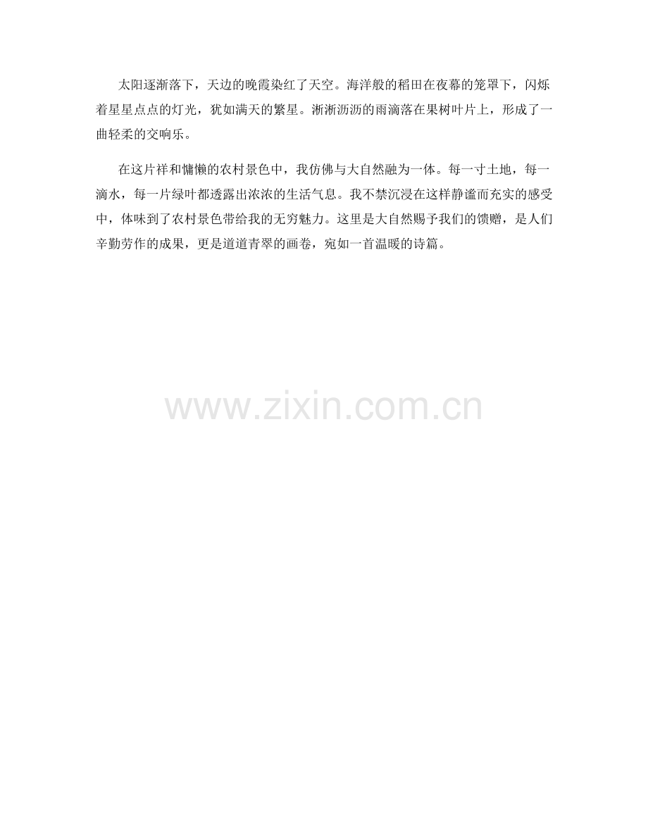 祥和慵懒的农村景色.docx_第2页