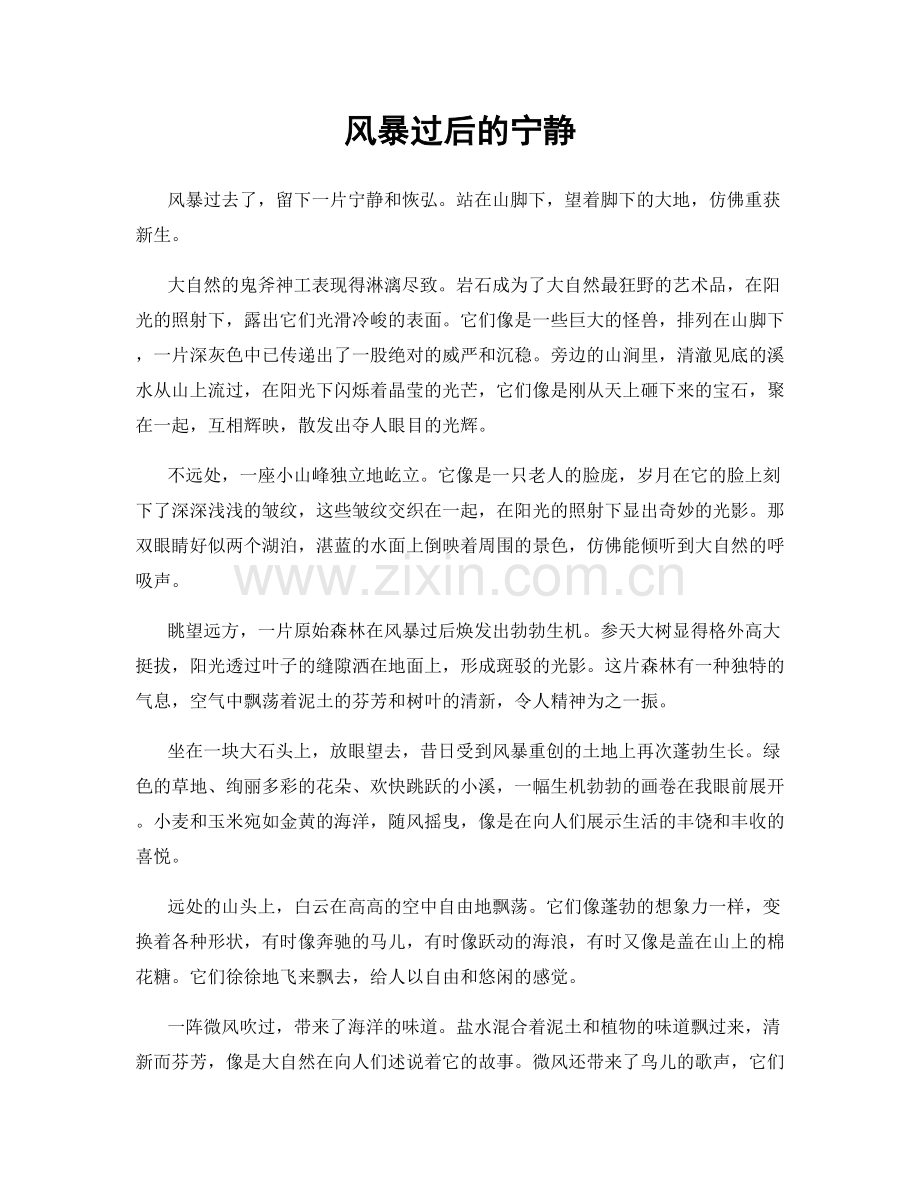 风暴过后的宁静.docx_第1页