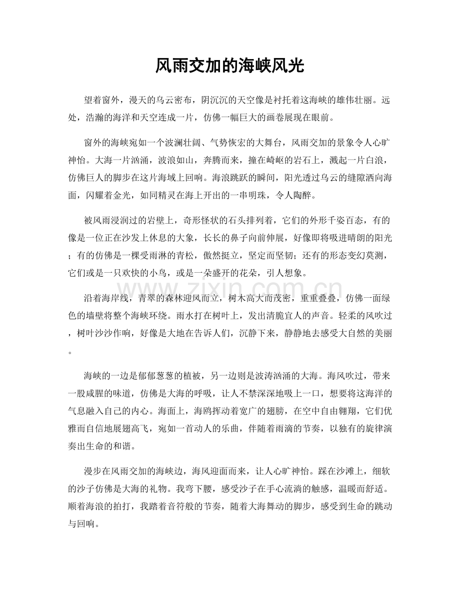 风雨交加的海峡风光.docx_第1页