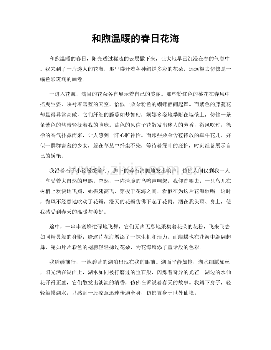 和煦温暖的春日花海.docx_第1页