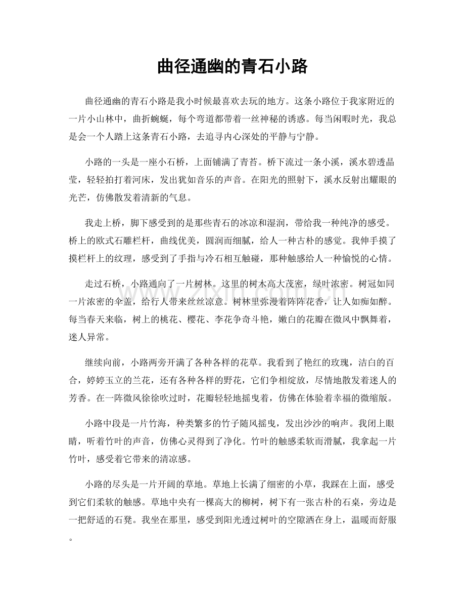 曲径通幽的青石小路.docx_第1页