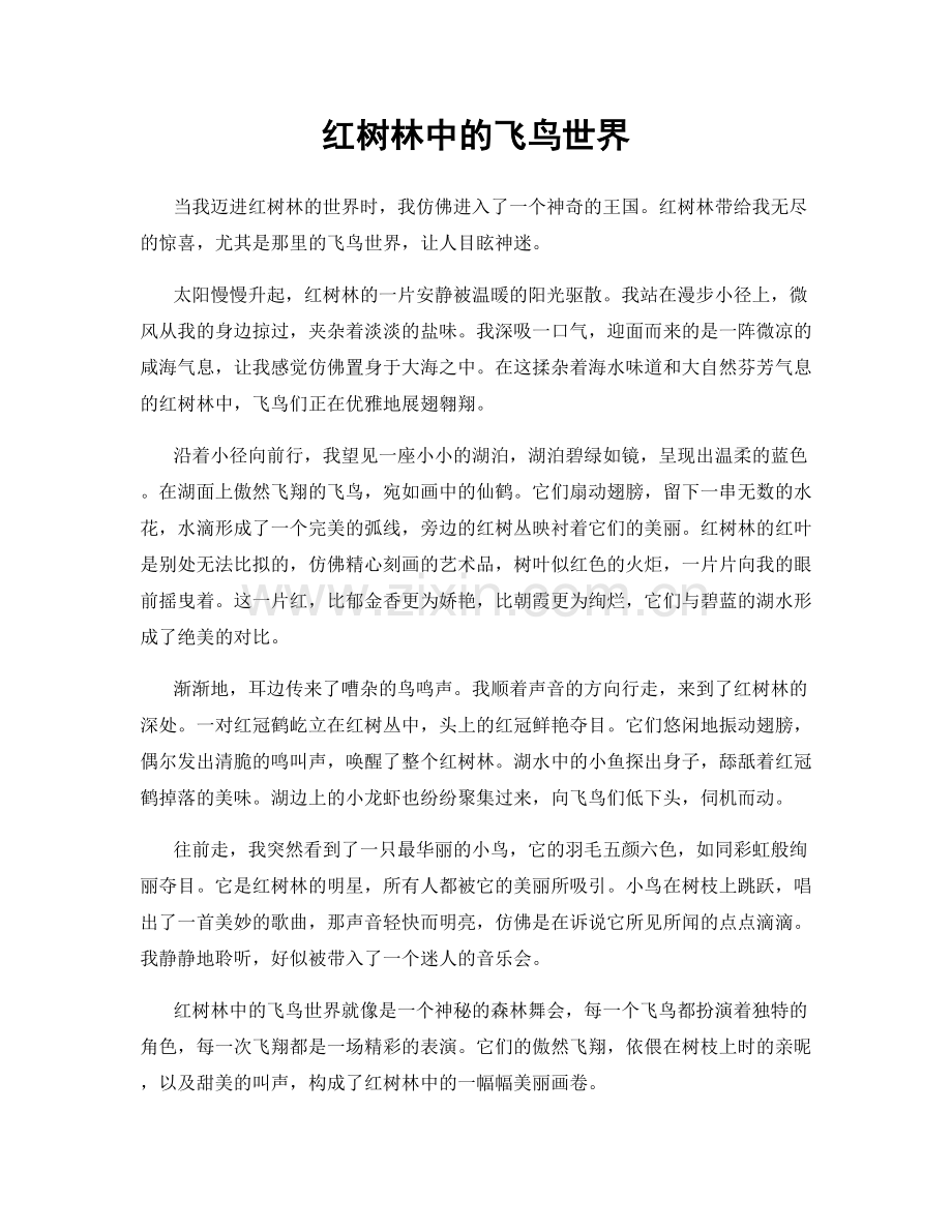 红树林中的飞鸟世界.docx_第1页