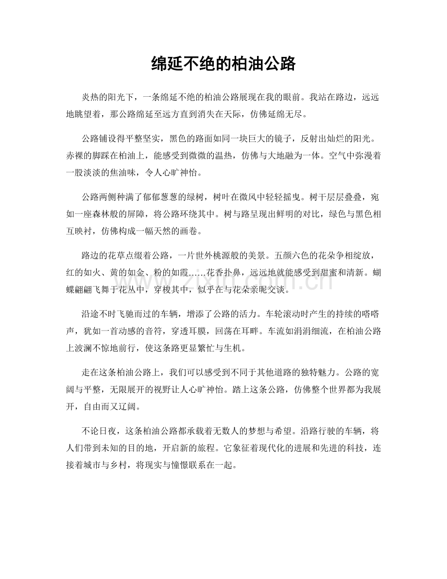 绵延不绝的柏油公路.docx_第1页