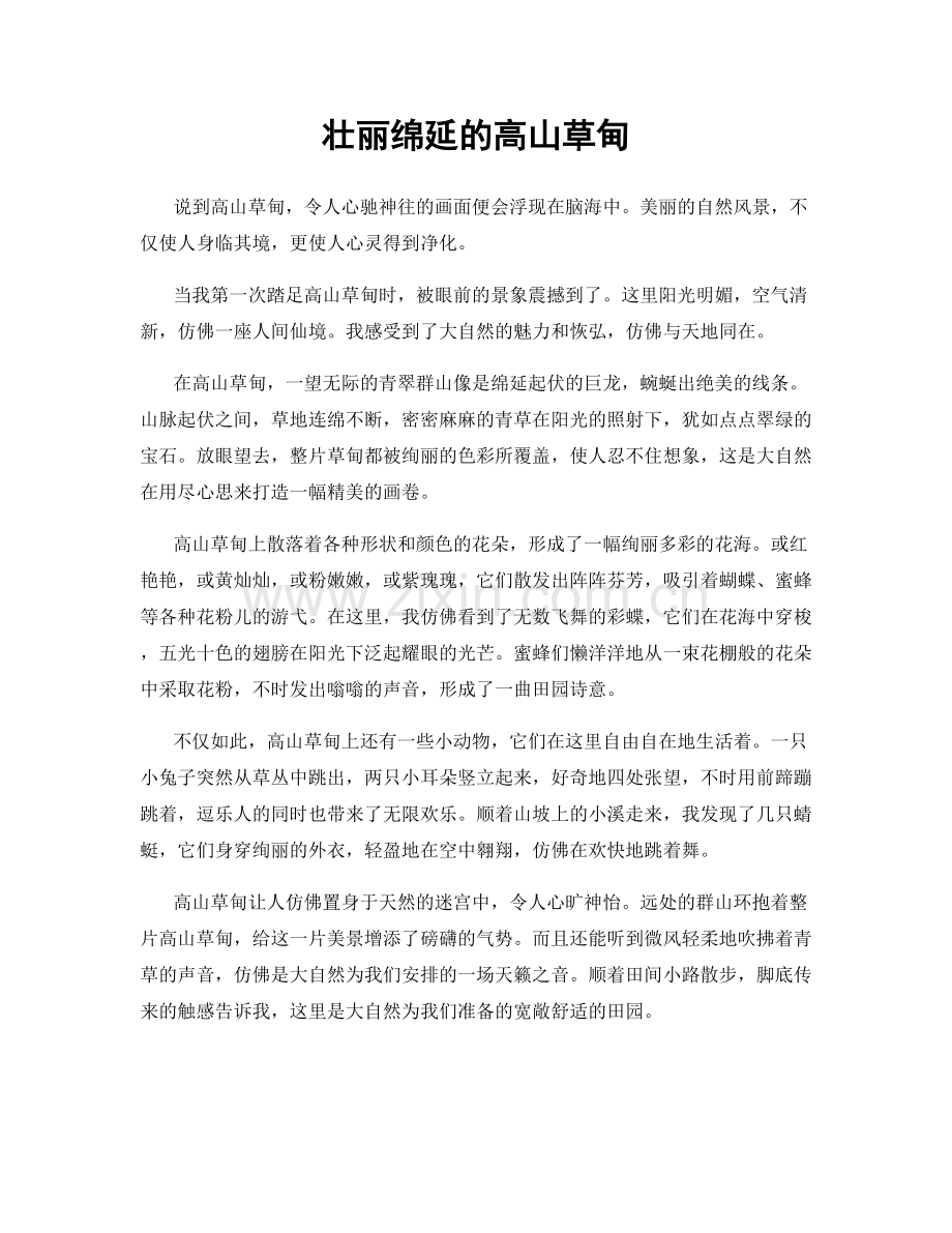 壮丽绵延的高山草甸.docx_第1页