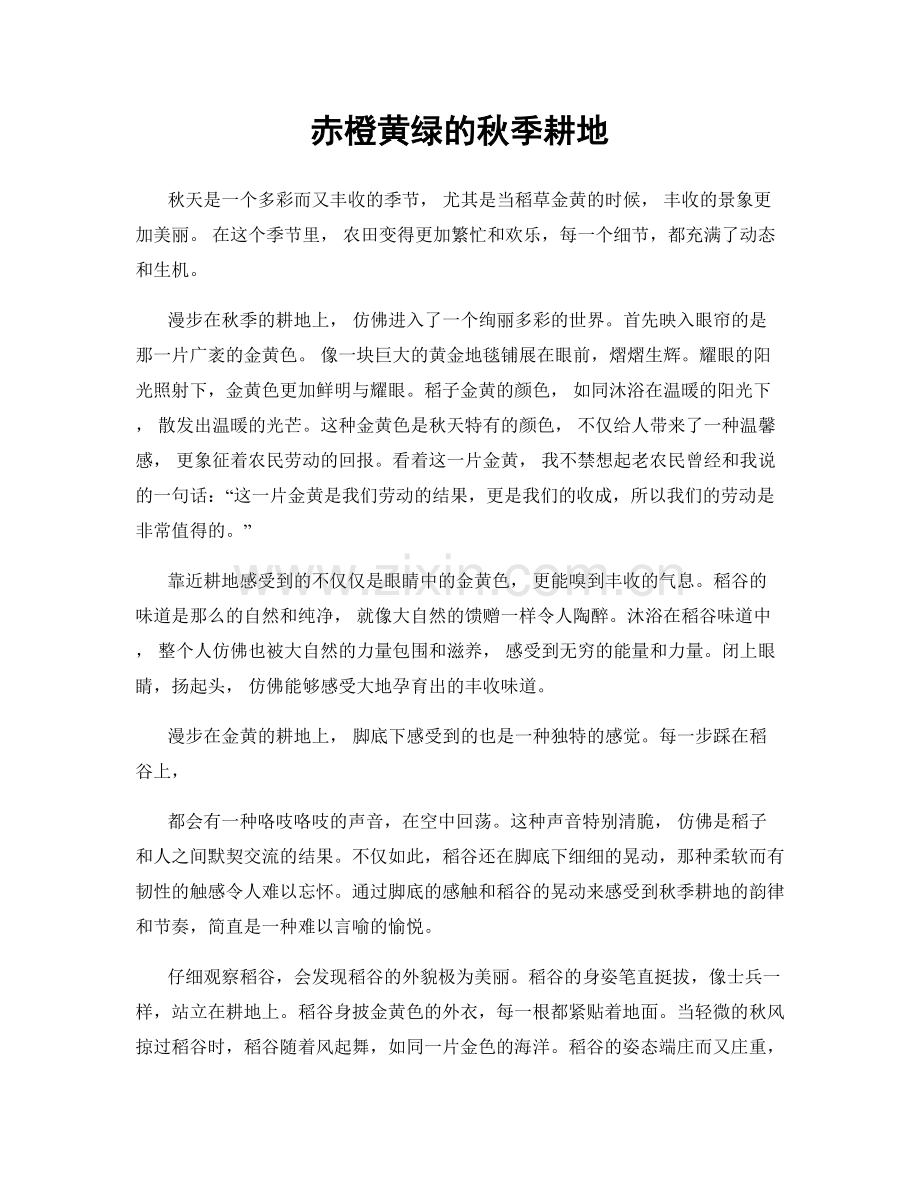 赤橙黄绿的秋季耕地.docx_第1页