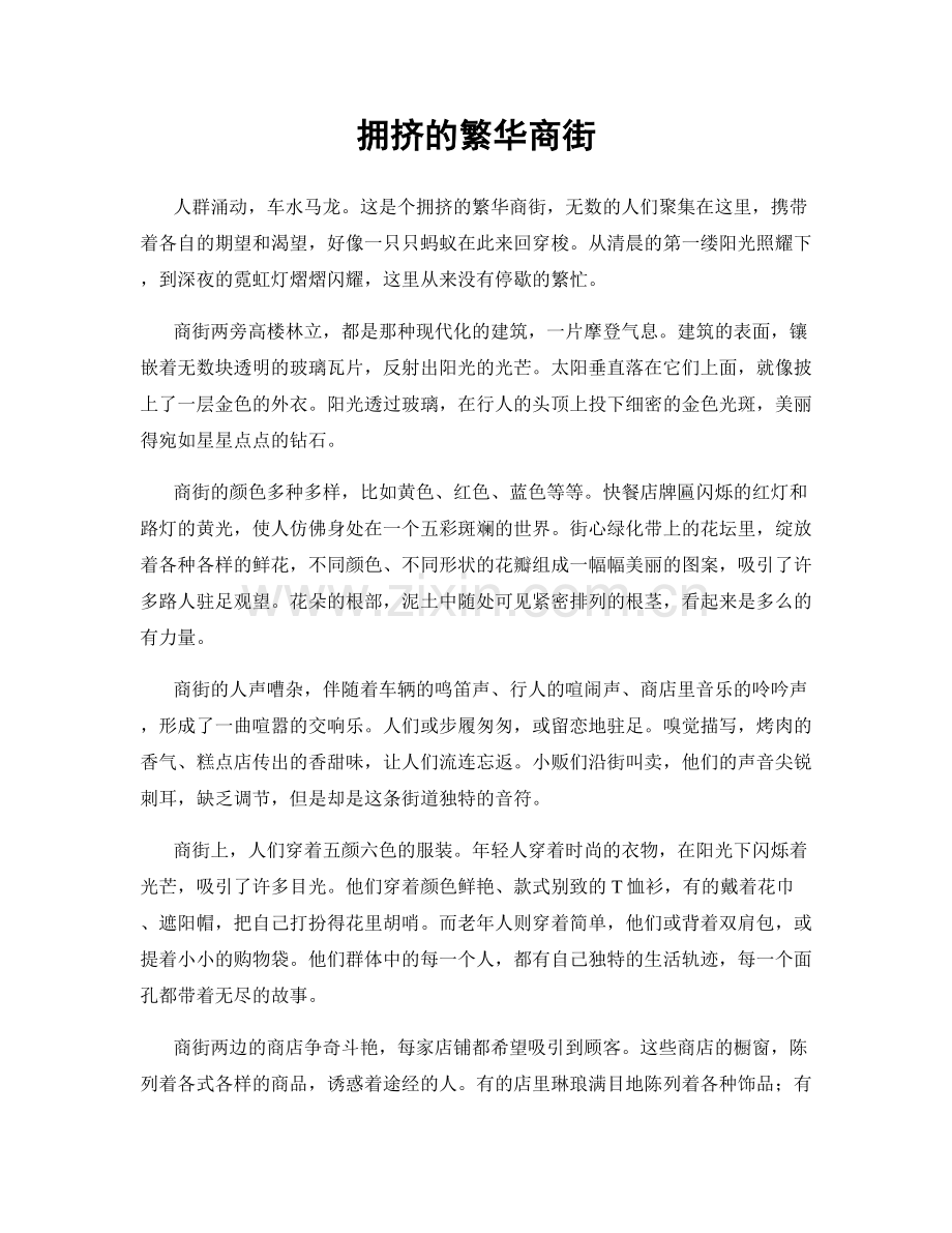 拥挤的繁华商街.docx_第1页