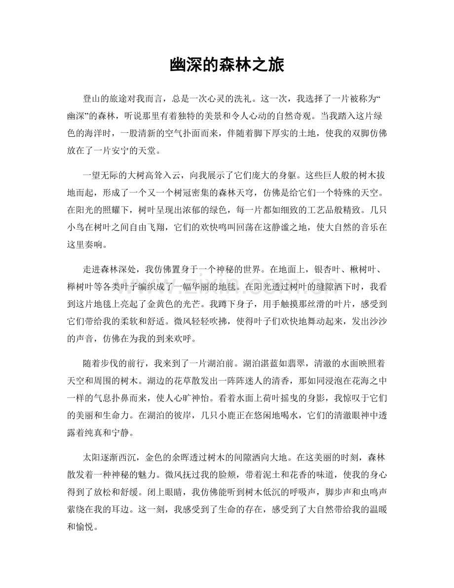 幽深的森林之旅.docx_第1页