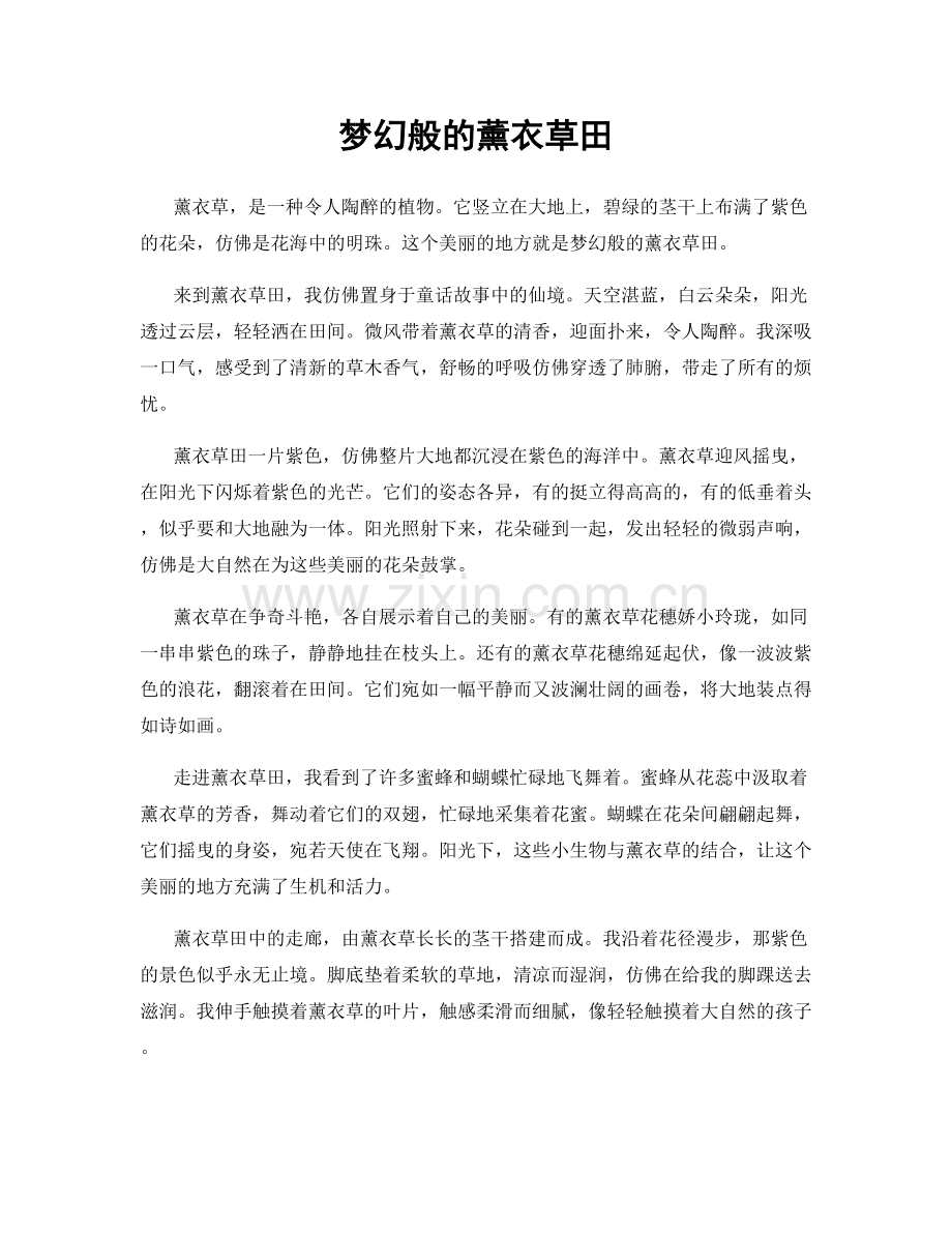 梦幻般的薰衣草田.docx_第1页