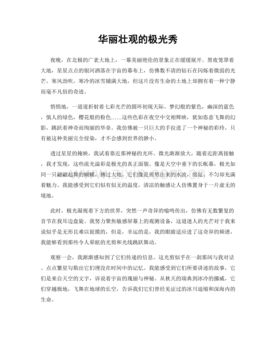 华丽壮观的极光秀.docx_第1页