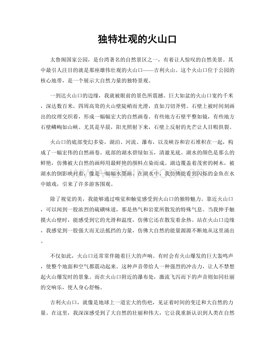 独特壮观的火山口.docx_第1页