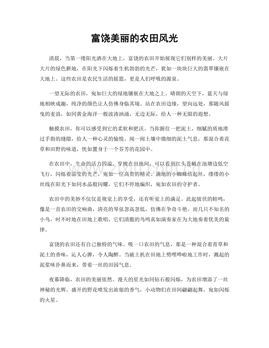 富饶美丽的农田风光.docx_第1页