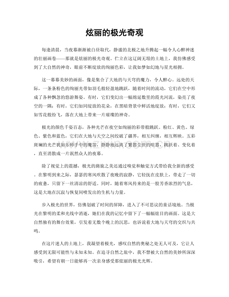 炫丽的极光奇观.docx_第1页