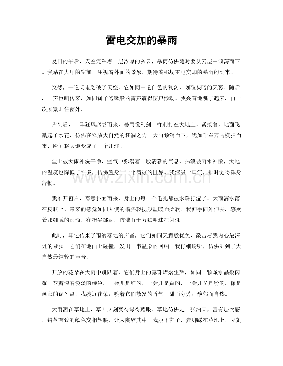 雷电交加的暴雨.docx_第1页