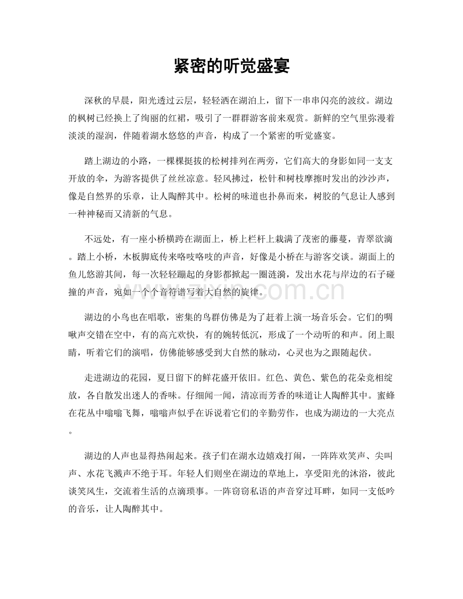 紧密的听觉盛宴.docx_第1页
