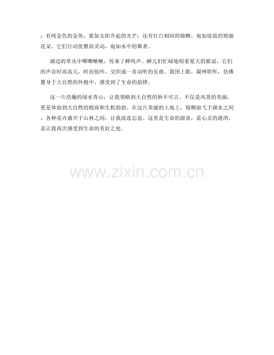 锦鲤游弋的绿水青山.docx_第2页