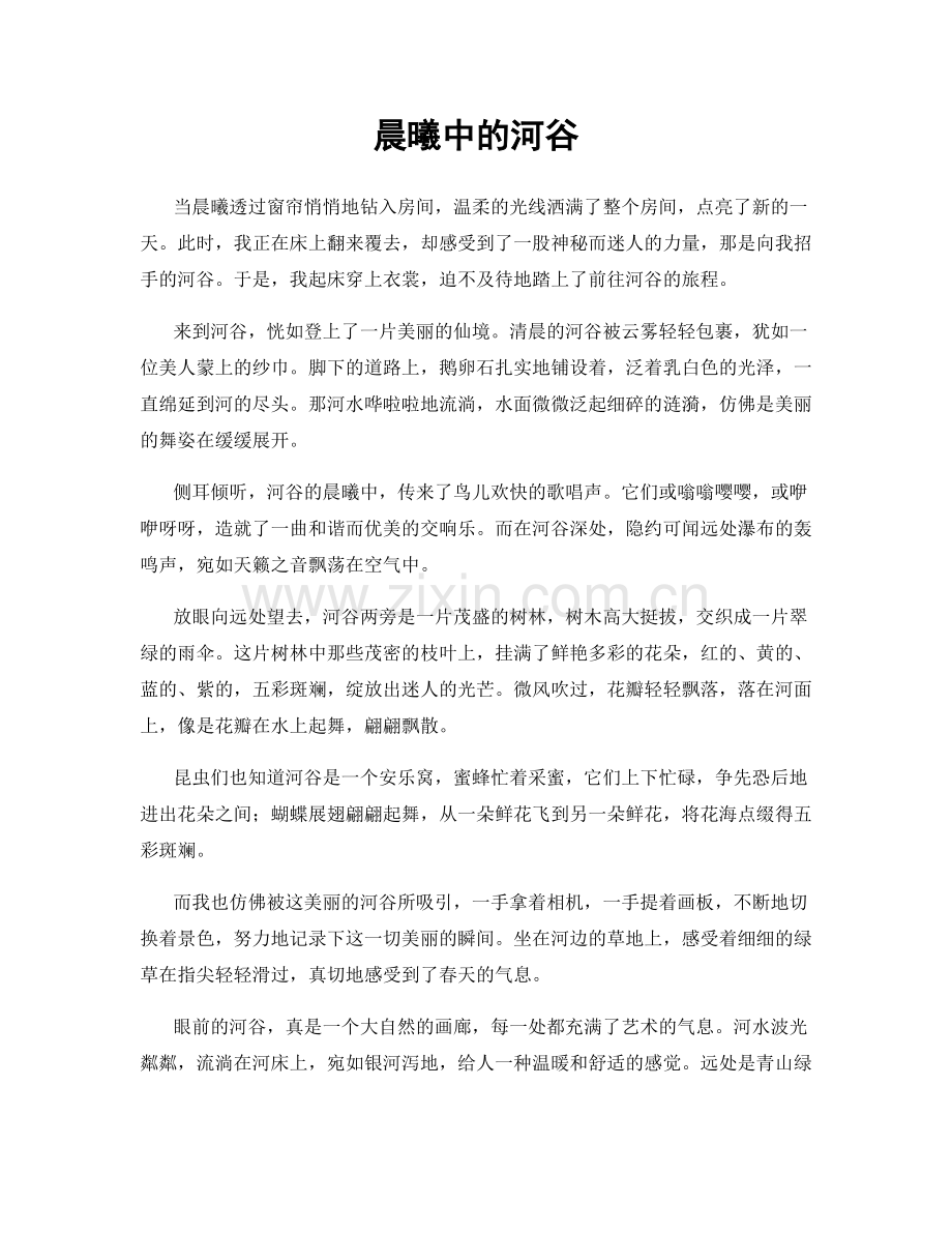 晨曦中的河谷.docx_第1页