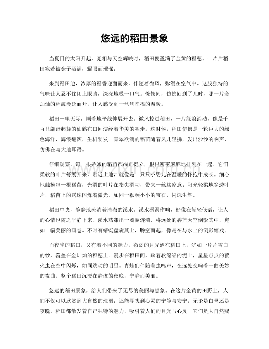 悠远的稻田景象.docx_第1页