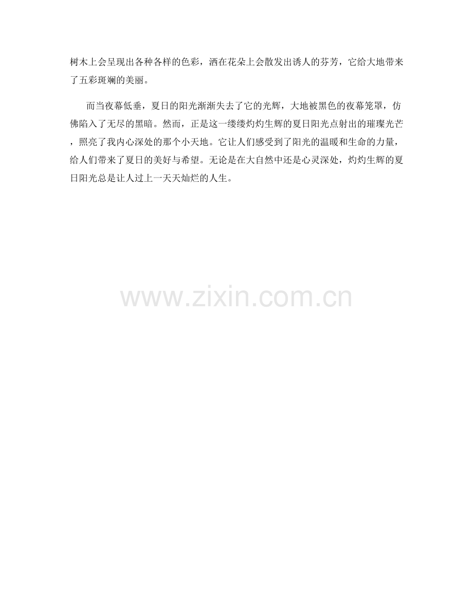 灼灼生辉的夏日阳光.docx_第2页