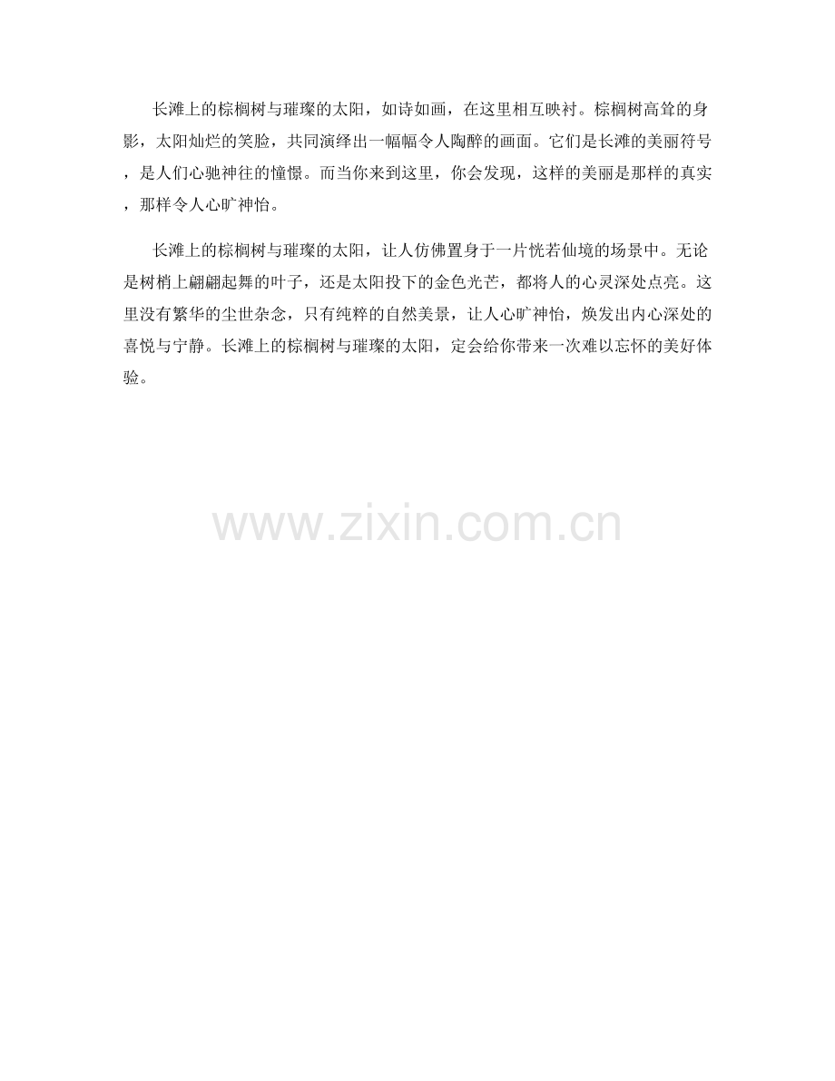 长滩上的棕榈树与璀璨的太阳.docx_第2页