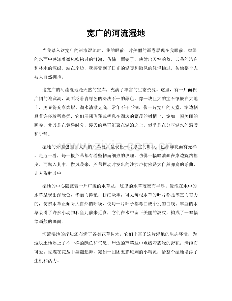 宽广的河流湿地.docx_第1页