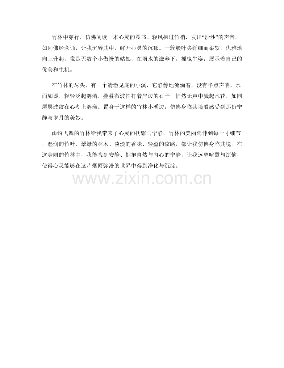 雨纷飞舞：烟雨弥漫的竹林.docx_第2页