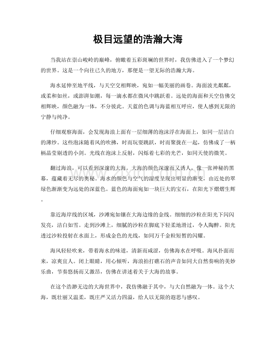 极目远望的浩瀚大海.docx_第1页