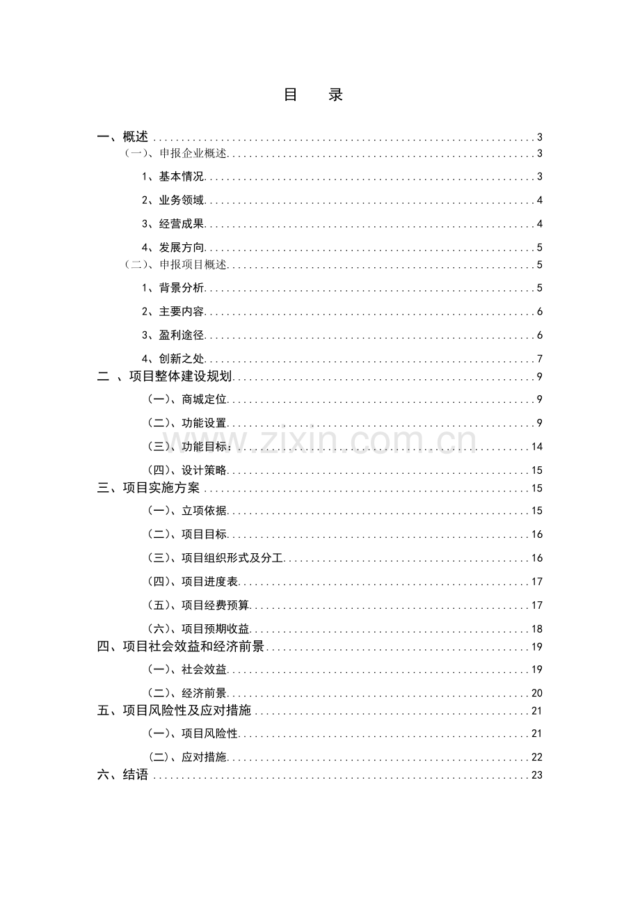 银海家政电子商务发展专项资金项目申报书.doc_第2页