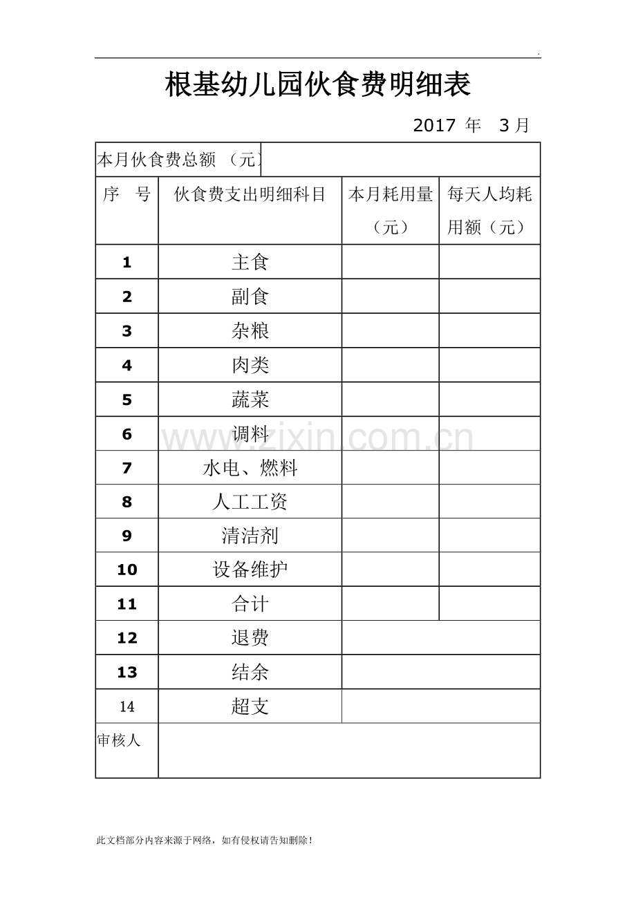 伙食费明细表.doc_第1页