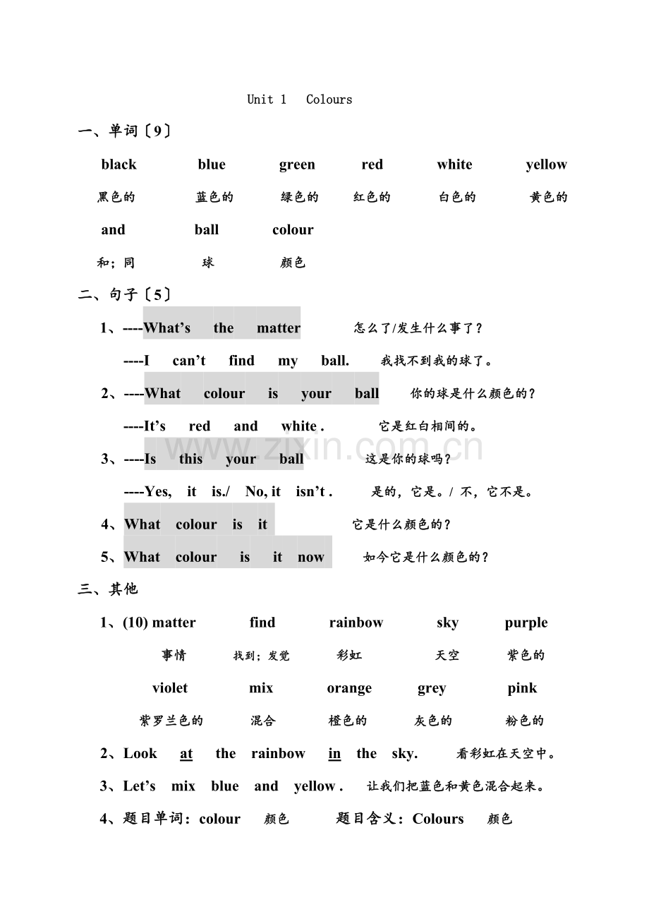 牛津英语三年级下册全册单元重点.docx_第1页