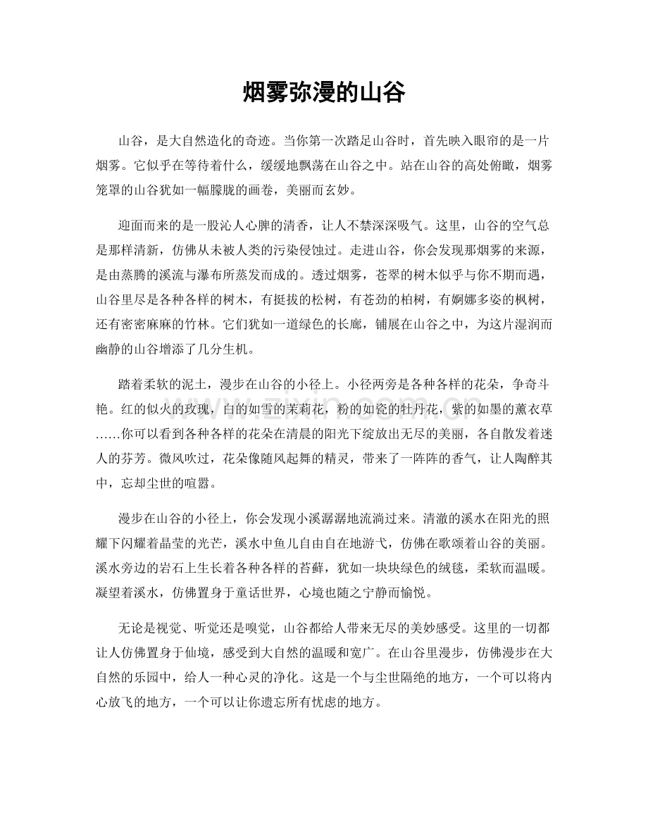 烟雾弥漫的山谷.docx_第1页
