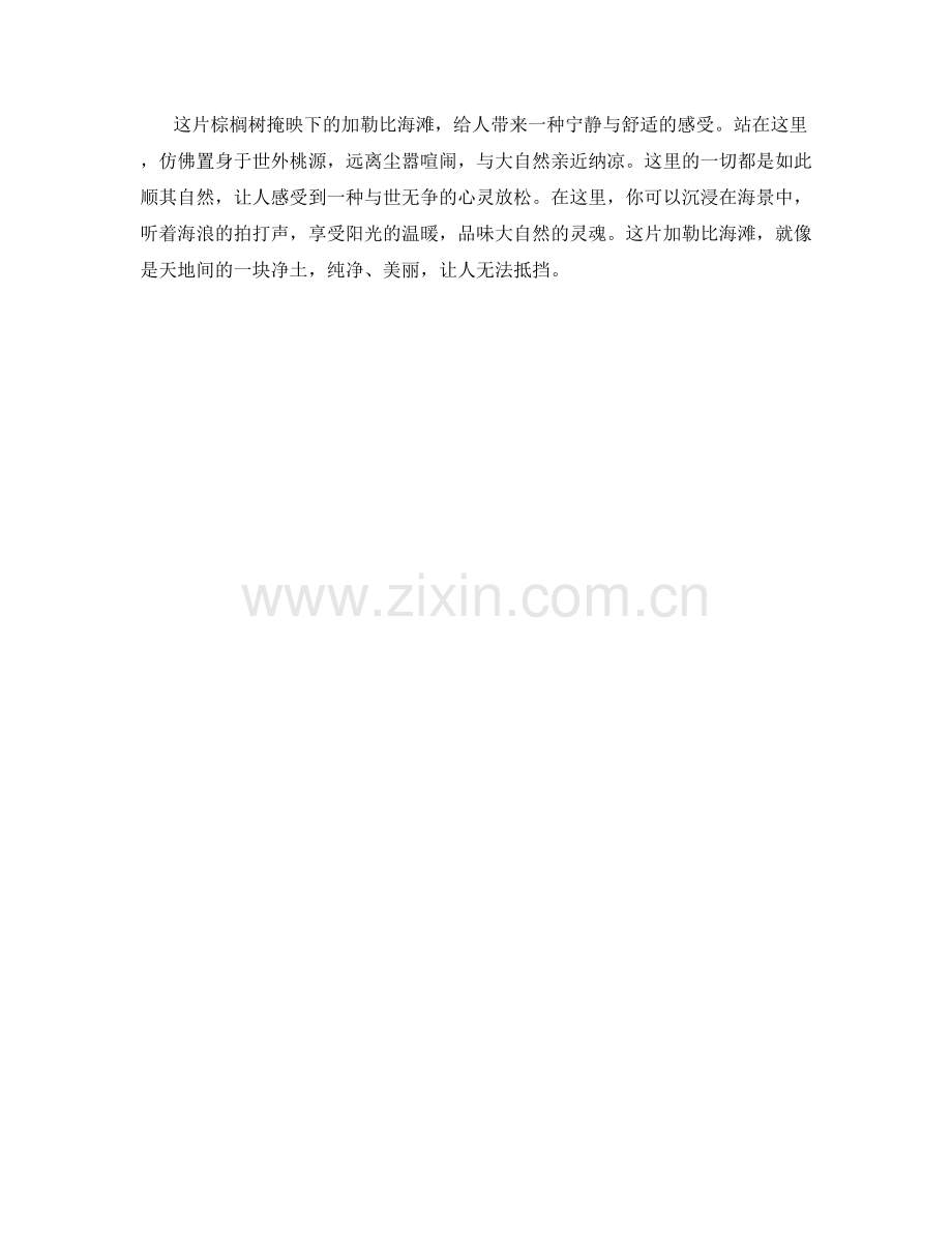 棕榈树掩映下的加勒比海滩.docx_第2页