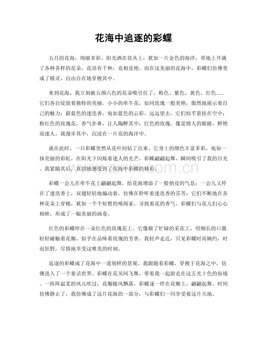 花海中追逐的彩蝶.docx_第1页
