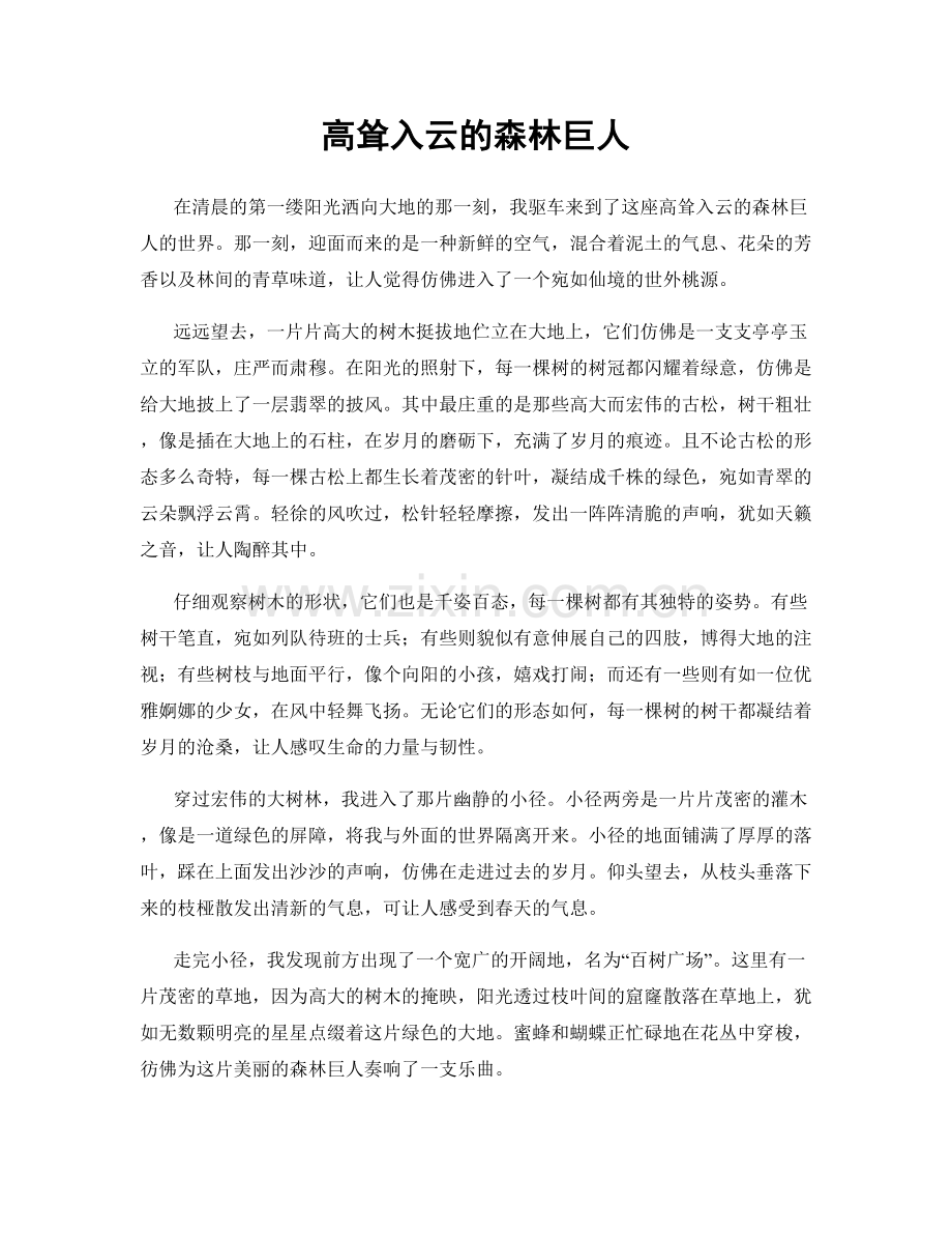 高耸入云的森林巨人.docx_第1页