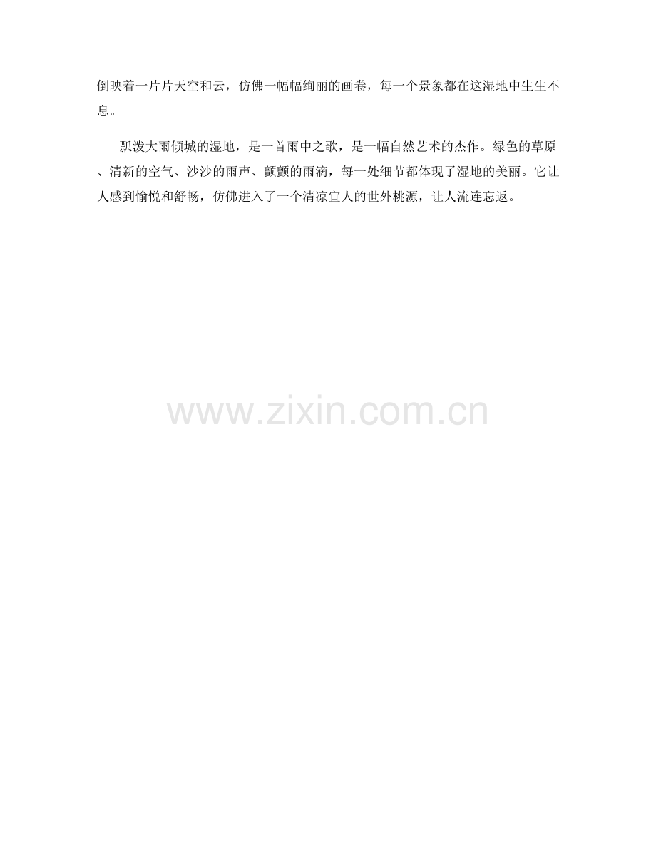 瓢泼大雨倾城的湿地.docx_第2页