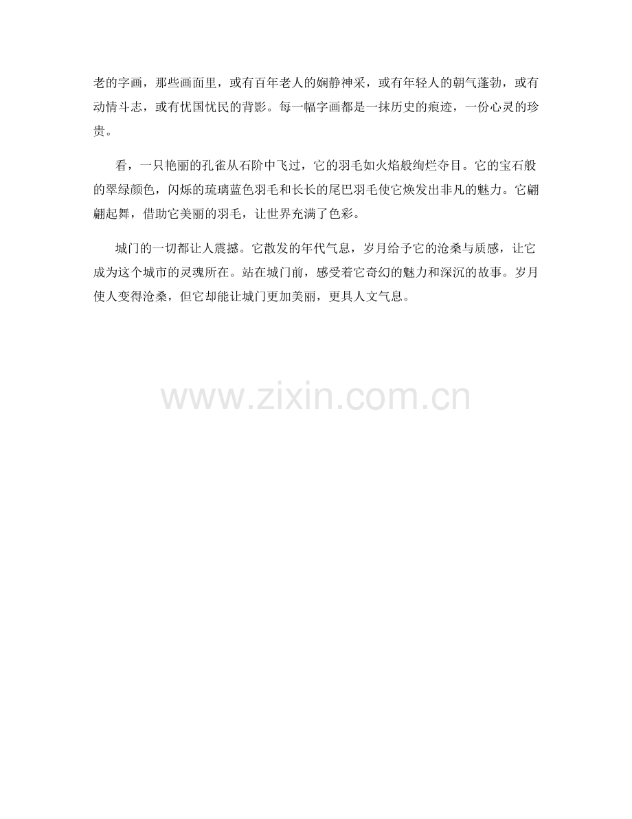 岁月沧桑的古老城门.docx_第2页