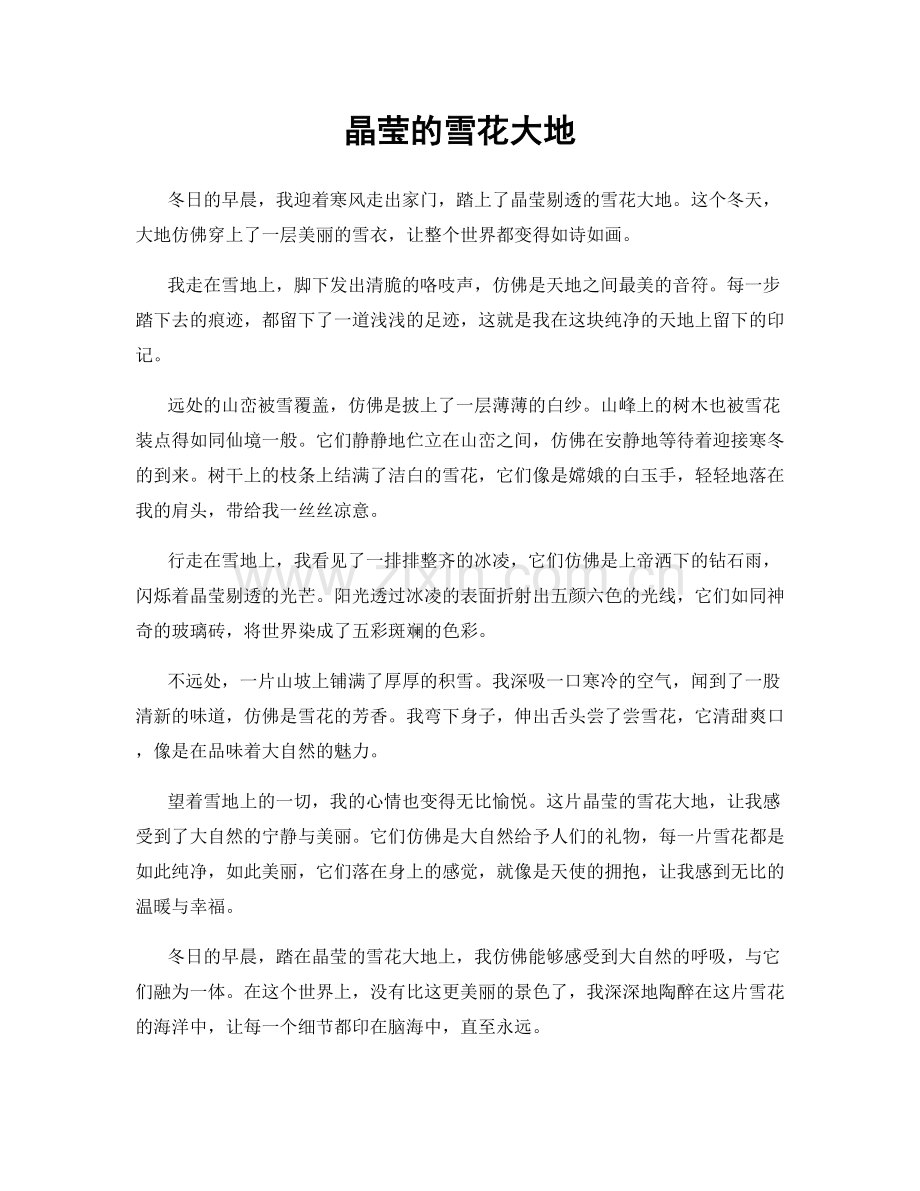 晶莹的雪花大地.docx_第1页