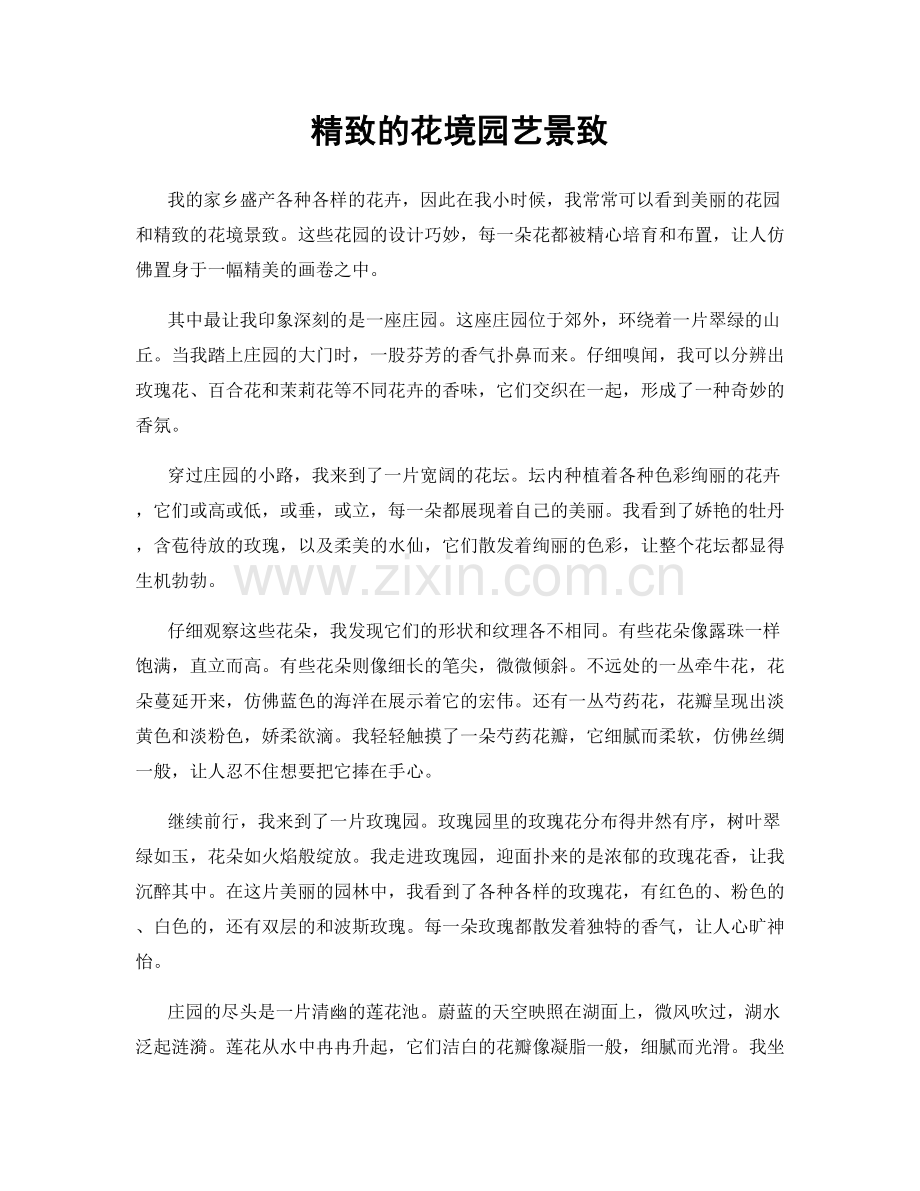 精致的花境园艺景致.docx_第1页
