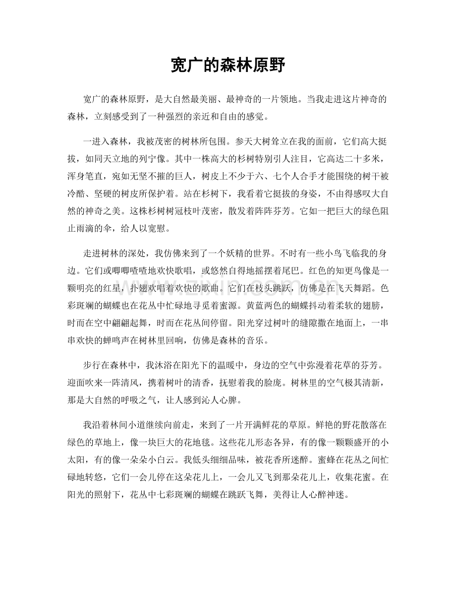 宽广的森林原野.docx_第1页