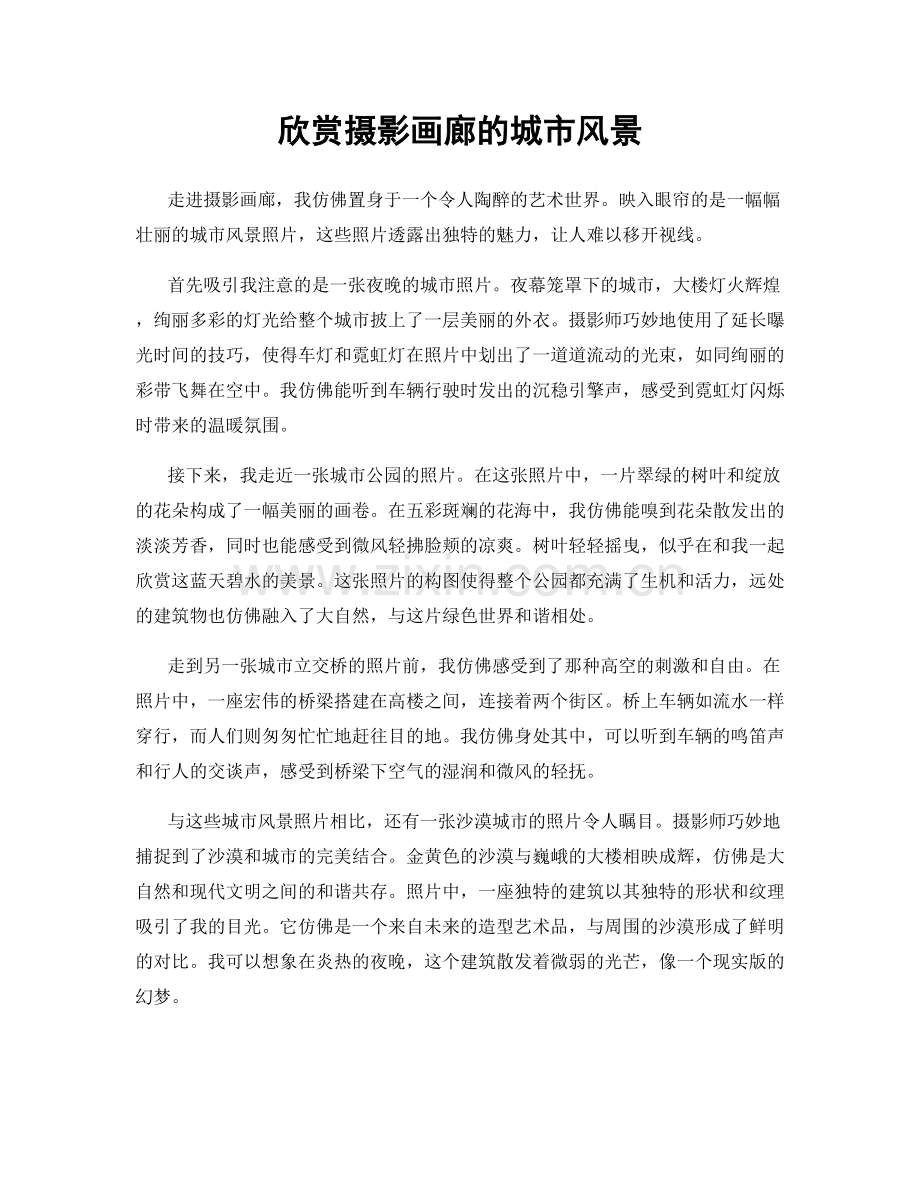 欣赏摄影画廊的城市风景.docx_第1页
