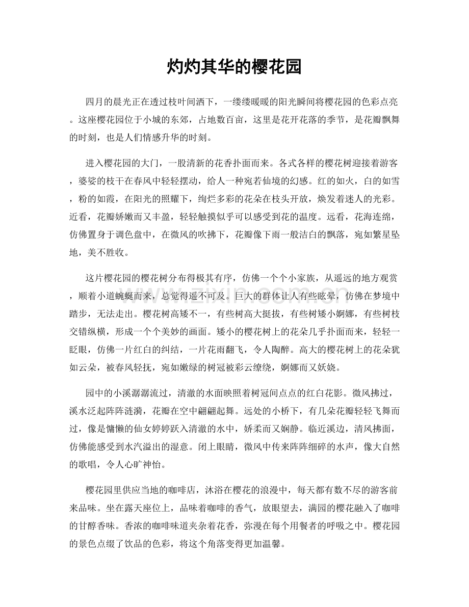 灼灼其华的樱花园.docx_第1页